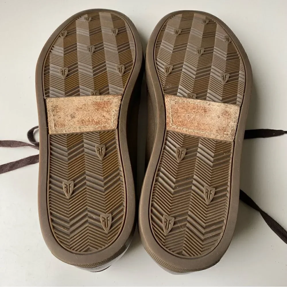 Frye Justin Low lace up sneaker leather canvas size 9 - Picture 4 of 12